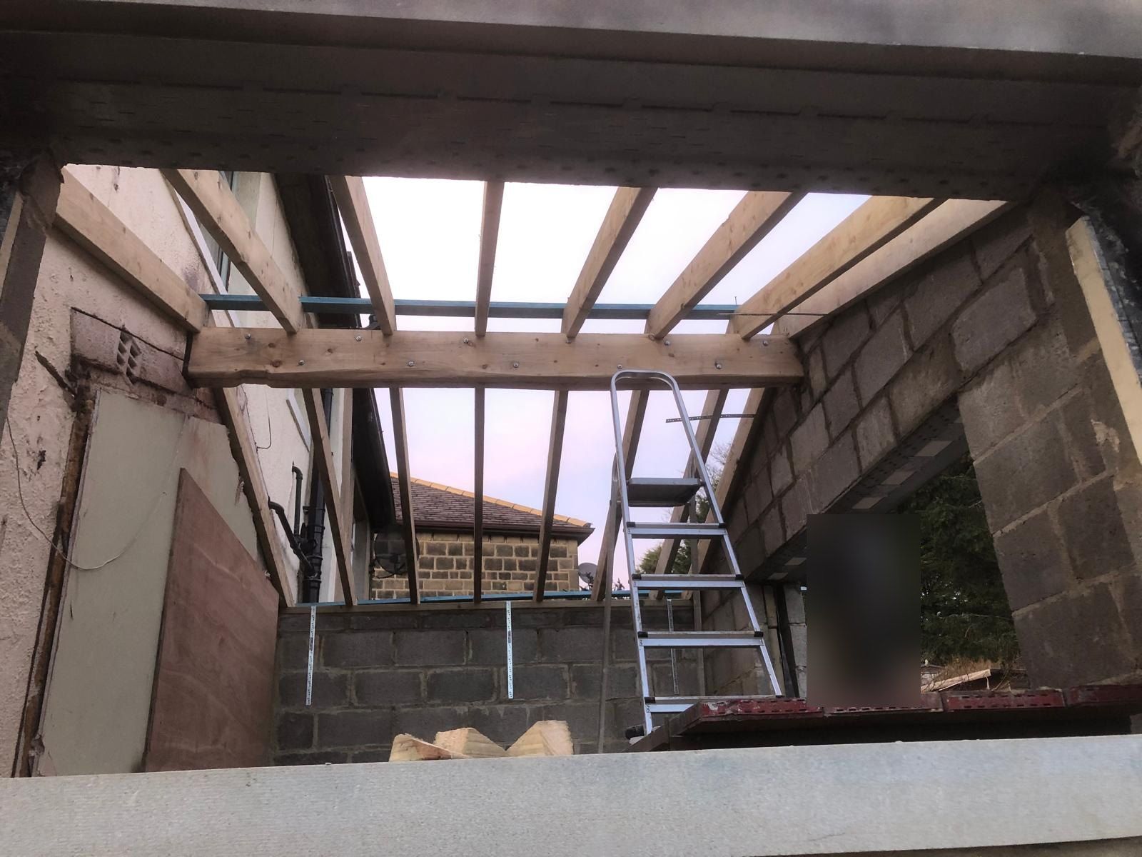 Roof structure from inside