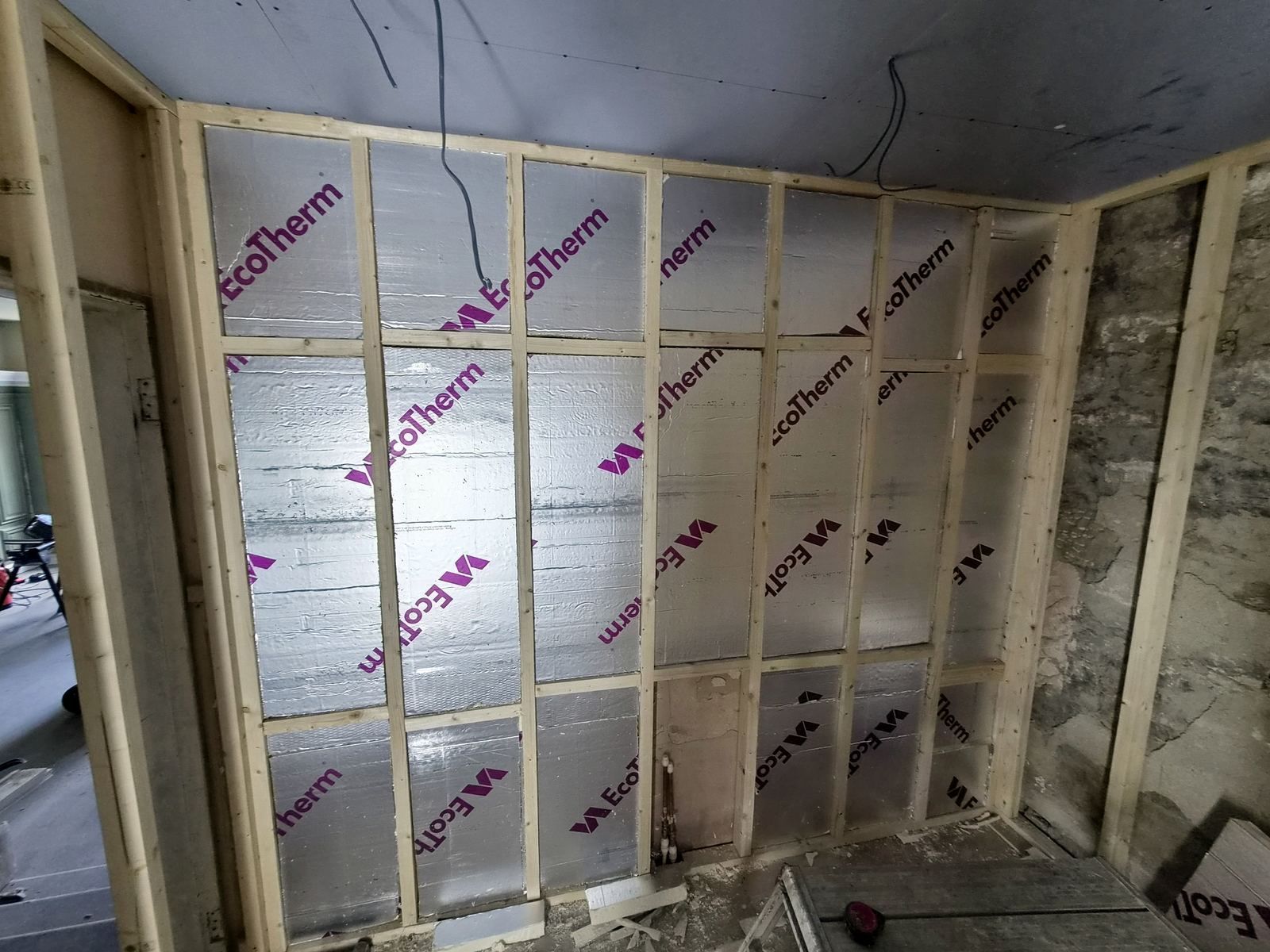 Insulated stud wall