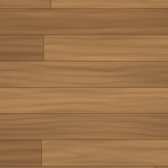 Cork-backed long plank LVT layout