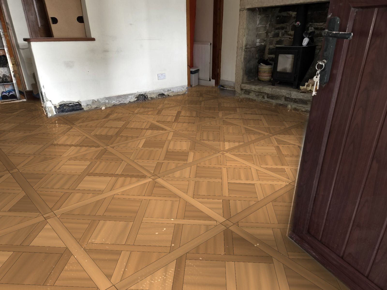 Versailles parquet in a lounge