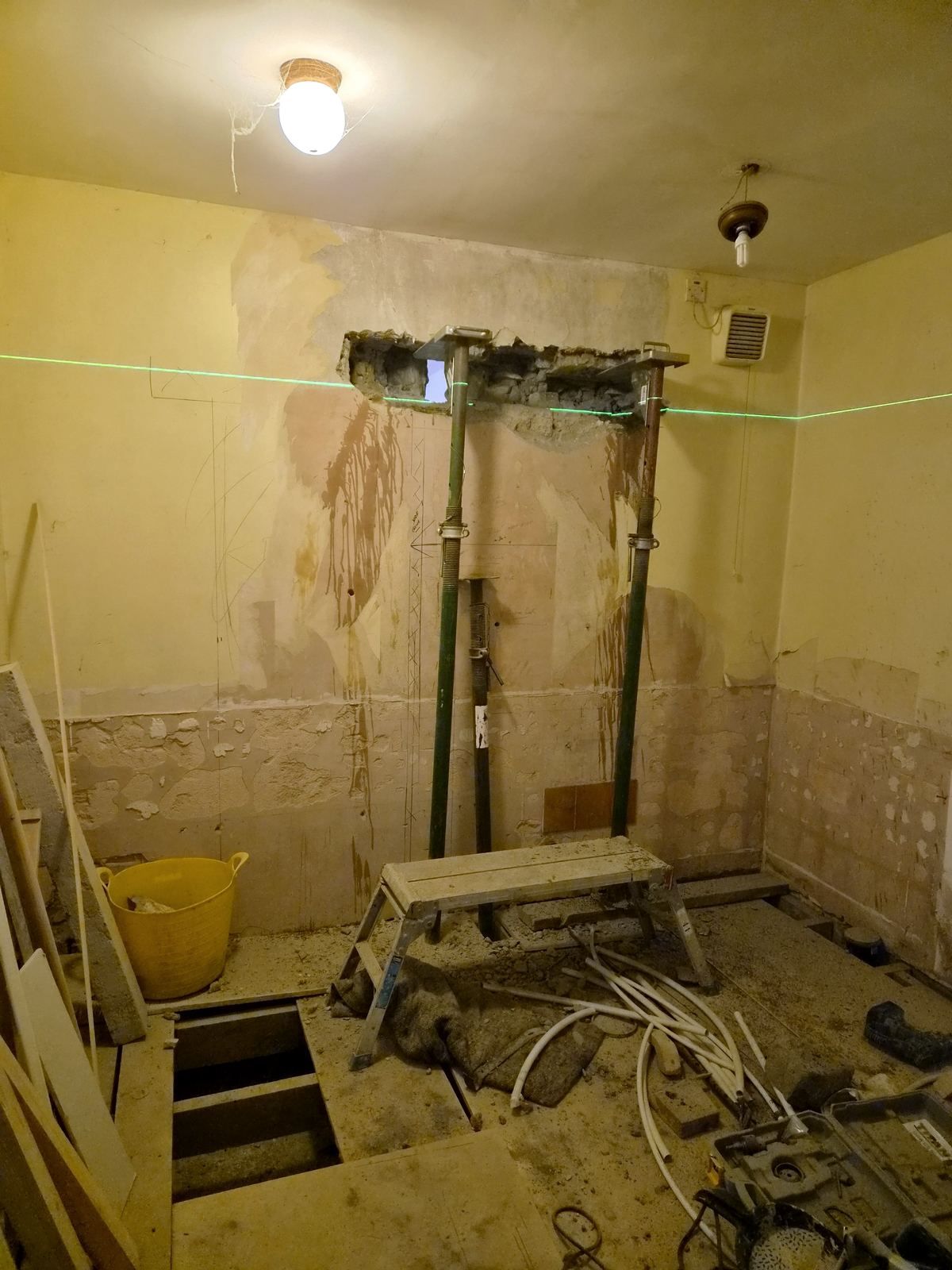 Propped and supported